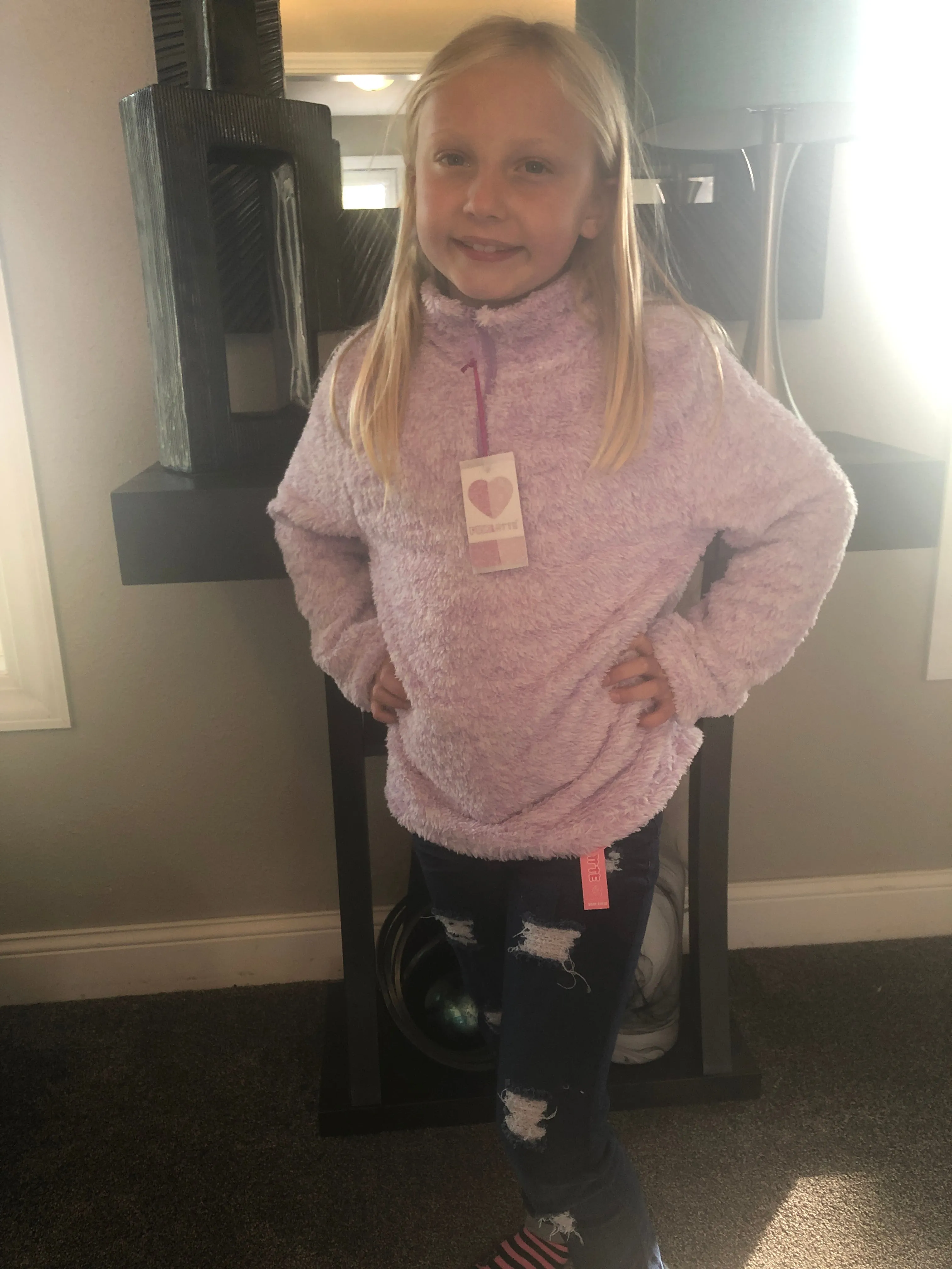 PINKLATTE- 1/4 Zip Fleece Jacket