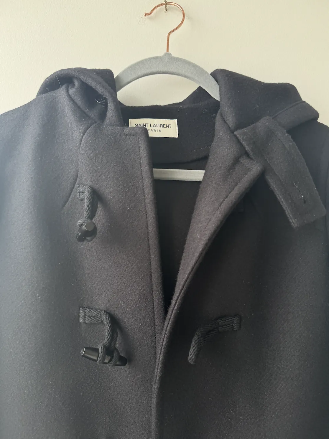 Saint Laurent short wool duffle coat