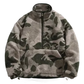 'Scout' Forest Camo Quarter-Zip Fleece Jacket