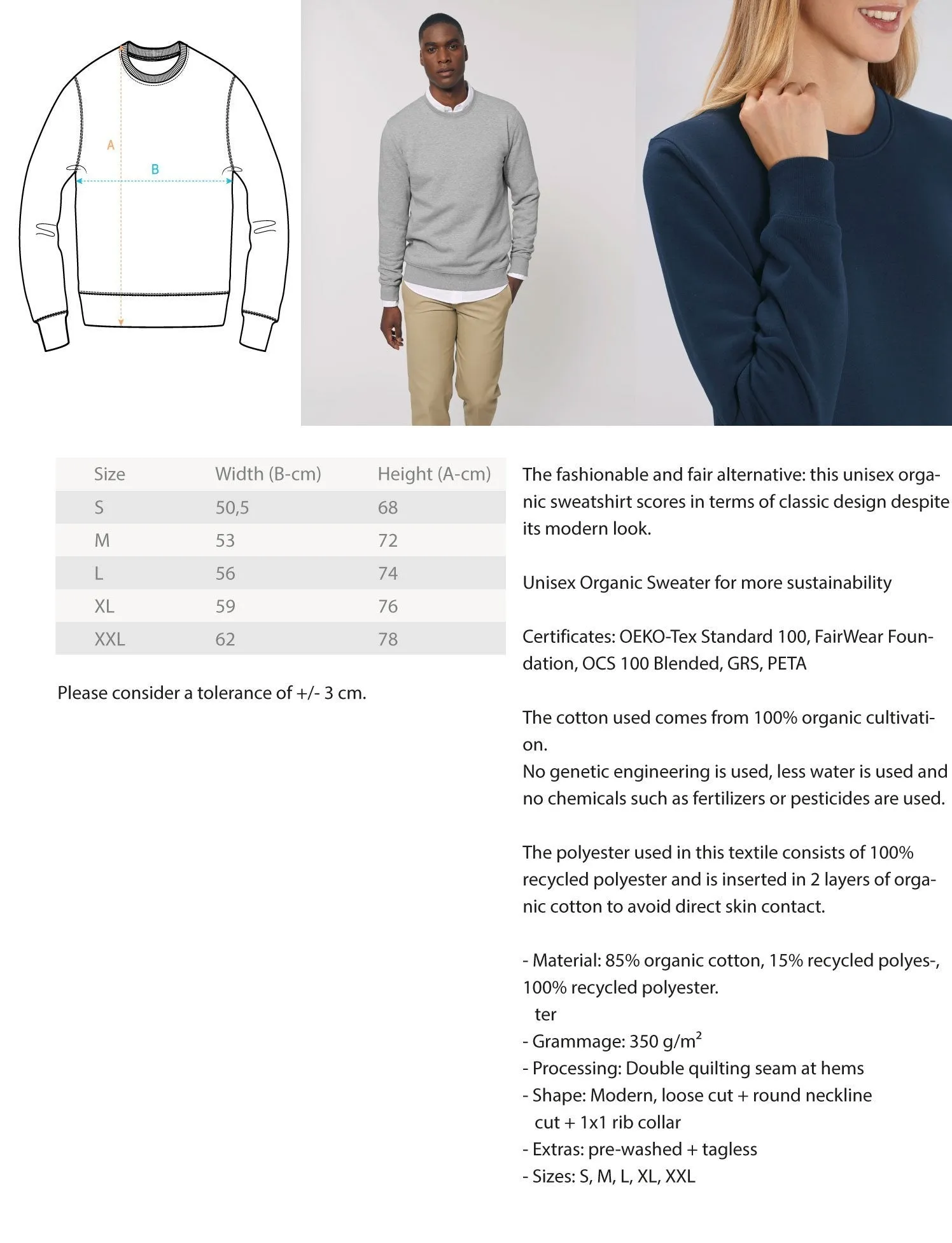 ST!NK - artist Savant, TRIPLE X b  - Unisex Organic Sweatshirt