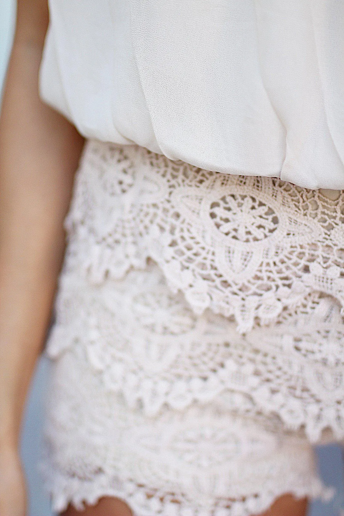 Taupe Crochet Romper
