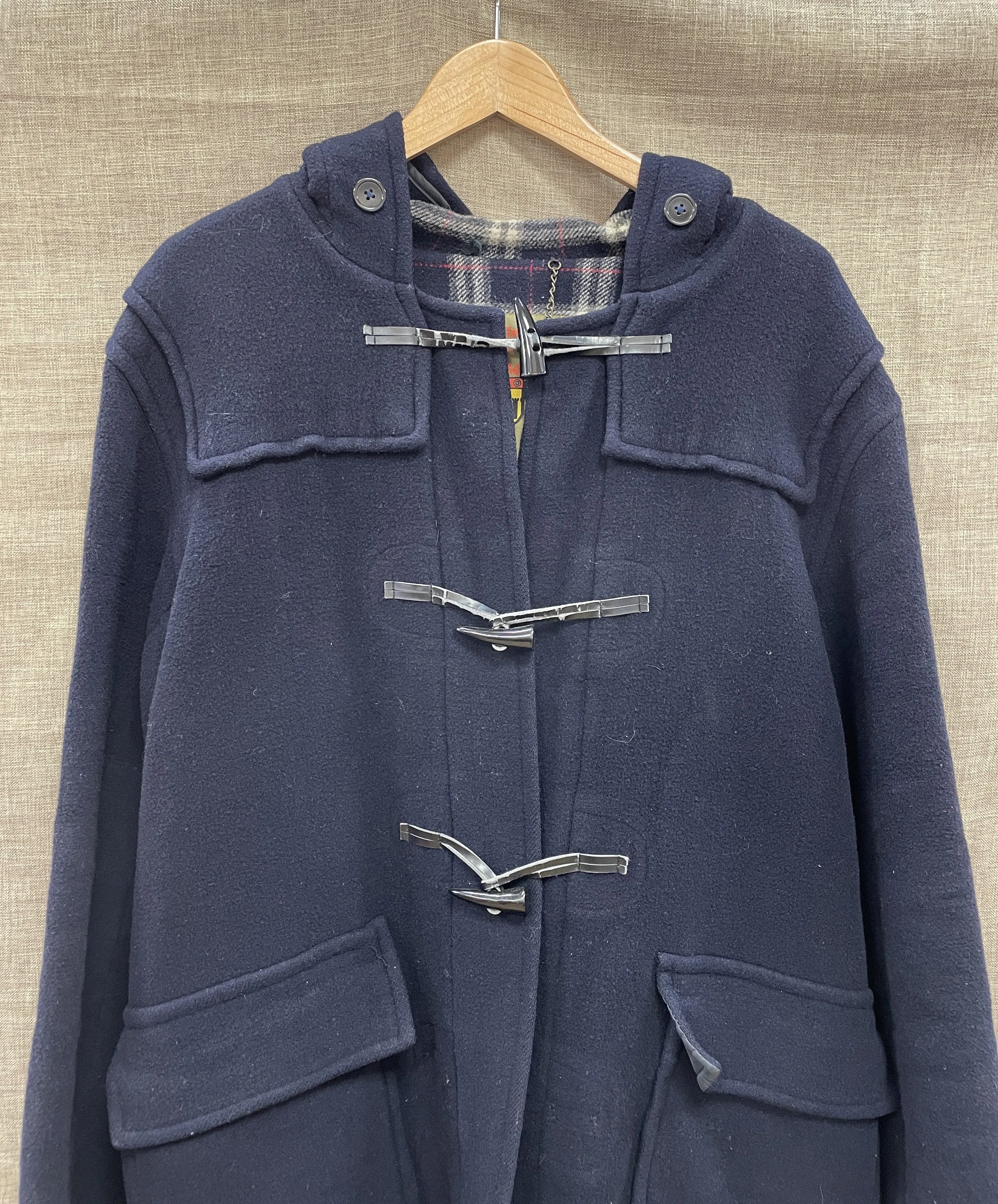 The Original Duffle Coat Navy Blue Wool Coat Size 38 Small