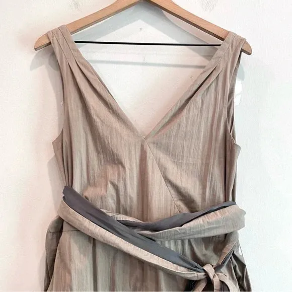 V-Neck Sash Belt Jogger Jumpsuit