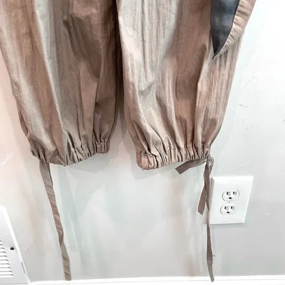 V-Neck Sash Belt Jogger Jumpsuit