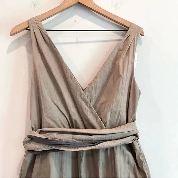 V-Neck Sash Belt Jogger Jumpsuit