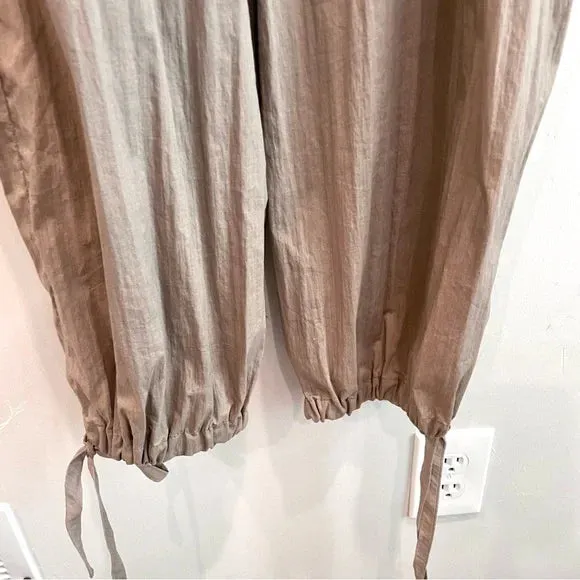 V-Neck Sash Belt Jogger Jumpsuit
