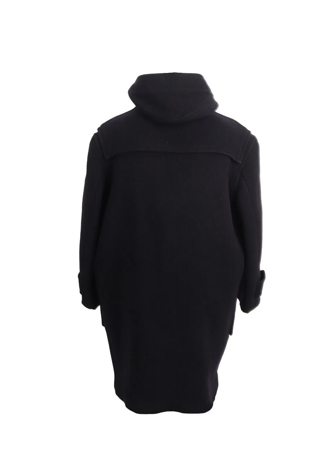 Vintage BURBERRY'S Duffle Coat Navy Blue Wool Men's Overcoat Size ~ XL